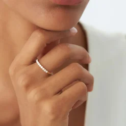 14k 0.30ctw 11 Stone Basket Setting Diamond Wedding Ring
