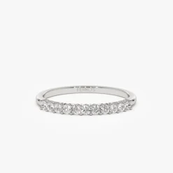 14k 0.30ctw 11 Stone Basket Setting Diamond Wedding Ring