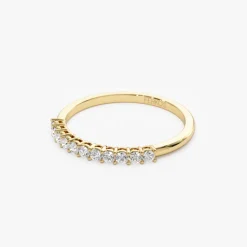 14k 0.30ctw 11 Stone Basket Setting Diamond Wedding Ring