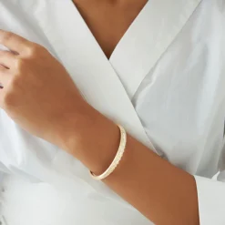 14k 1.20ctw Dome Floating Diamond Bangle Bracelet