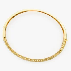 14k 1.15ctw Luxurious Cluster Diamond Bangle