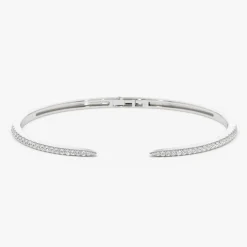 14k Cuff Diamond Bangle Bracelet 0.50 ctw