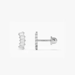 14k Curved Baguette Helix Piercing