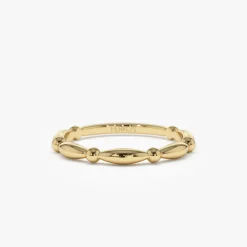 14K Cute Bead Stacking Band