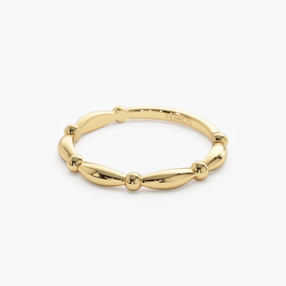 14K Cute Bead Stacking Band