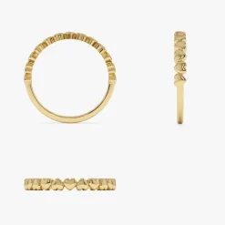 14k Dainty Heart Stacking Gold Ring
