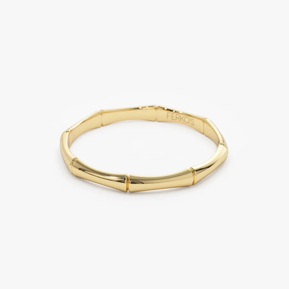 14k Dainty Minimal Bamboo Gold Ring
