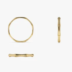 14k Dainty Minimal Bamboo Gold Ring