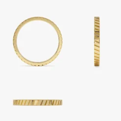 14k Diagonal Fluted Band Ring