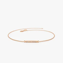 14k Diamond Bar Bracelet