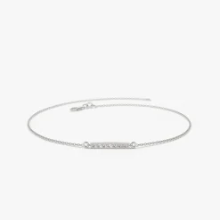 14k Diamond Bar Bracelet