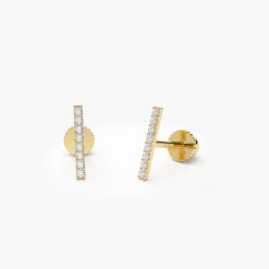 14k Diamond Bar Helix Piercing