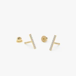 14k Diamond Bar Helix Piercing