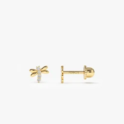 14k Diamond Bee Helix Piercing