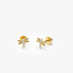 14k Diamond Bee Helix Piercing