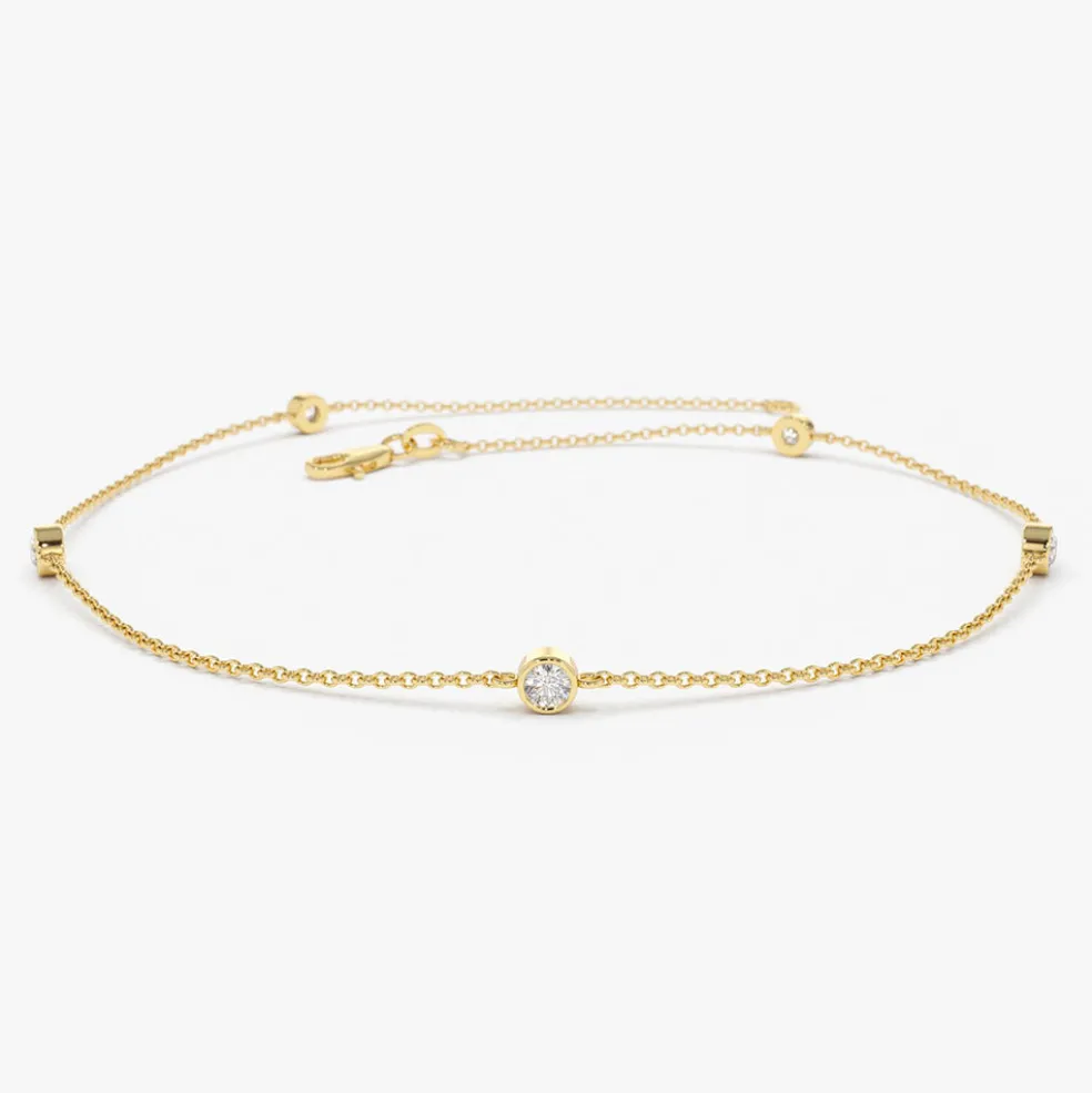 14k Diamond by The Yard Solitaire Bracelet