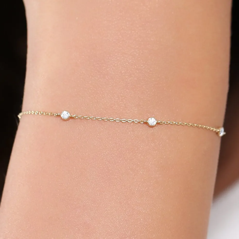 14k Diamond by The Yard Solitaire Bracelet
