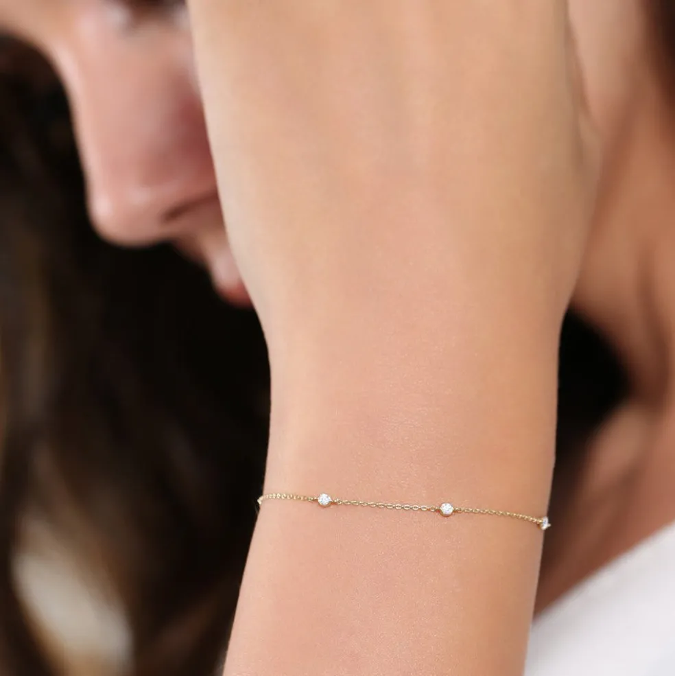 14k Diamond by The Yard Solitaire Bracelet