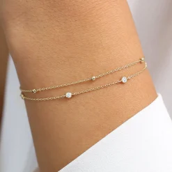 14k Diamond by The Yard Solitaire Bracelet