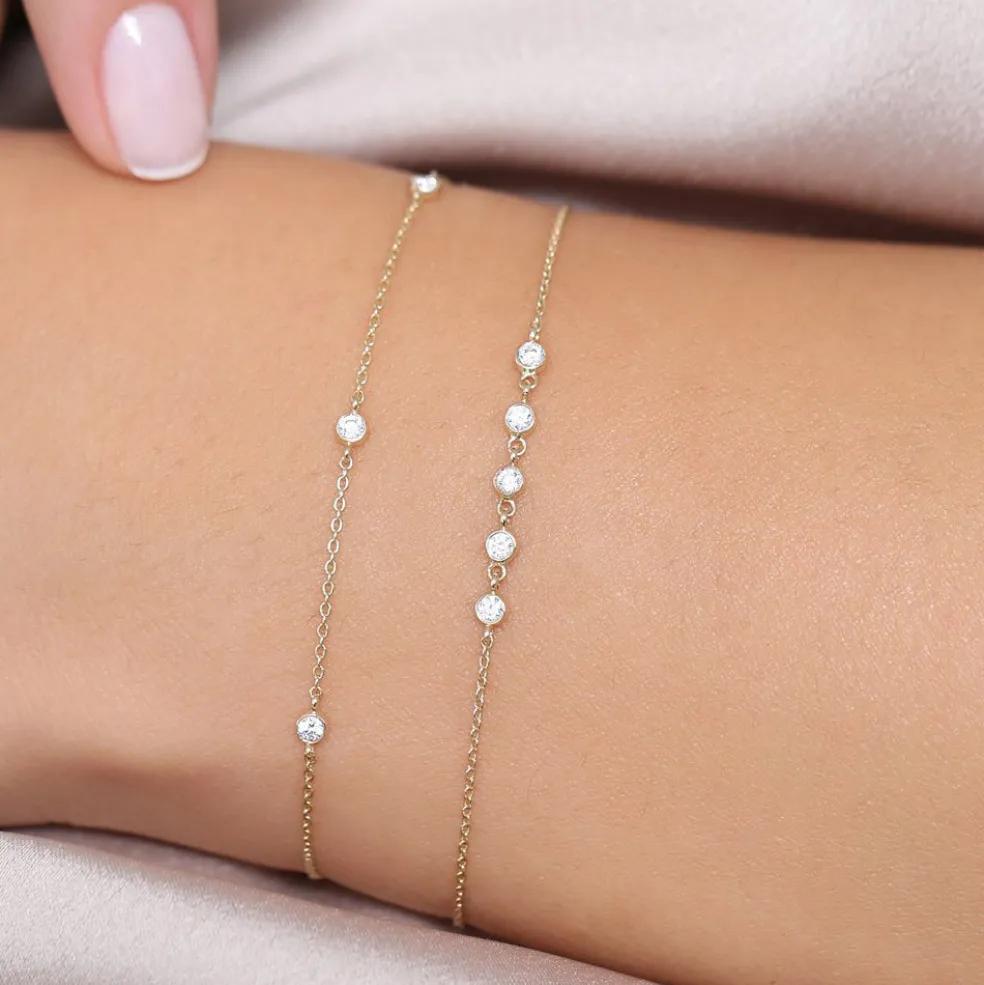 14k Diamond by The Yard Solitaire Bracelet