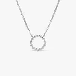 14k Diamond Circle of Life Necklace 0.25 ctw