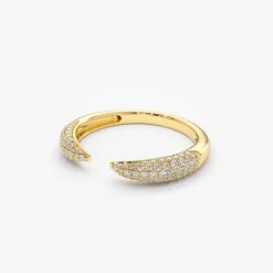 14k Diamond Claw Ring