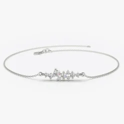 14k Diamond Cluster Bracelet