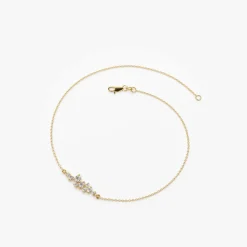14k Diamond Cluster Bracelet