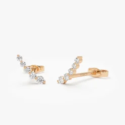 14k Diamond Crawler Studs