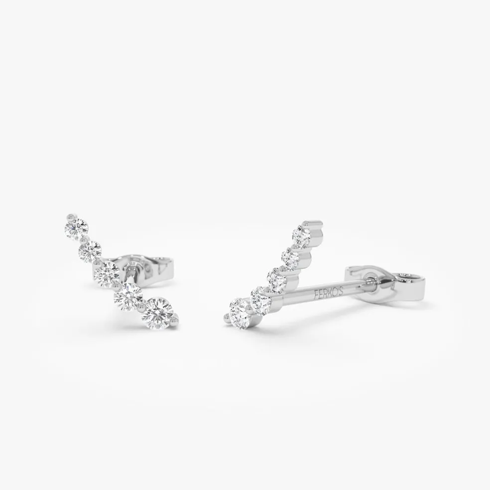 14k Diamond Crawler Studs