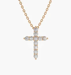 14k Diamond Cross Necklace