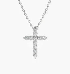 14k Diamond Cross Necklace