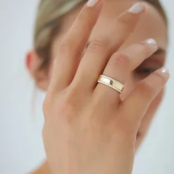 14k Diamond Diamond Edge Wedding Band