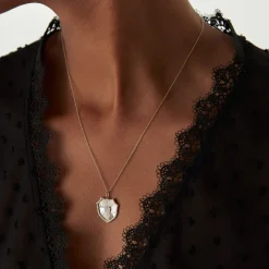 14k Diamond Shield Medallion Pendant