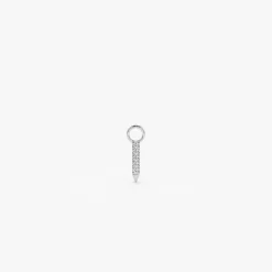 14k Diamond Spike Hoop Charm