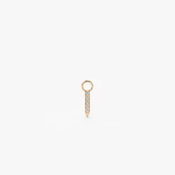 14k Diamond Spike Hoop Charm