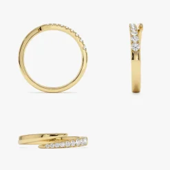 14K Diamond Wrap Crossover Ring