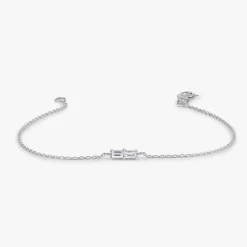 14k Double Baguette Diamond Bracelet