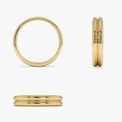 14k Double Dome Band Wedding Ring