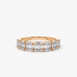 14K Emerald Illusion Diamond Wedding Band