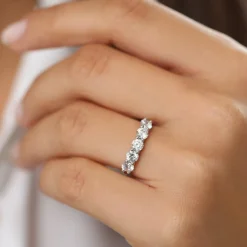 14k Five Stone 1ctw Wire Basket Diamond Ring