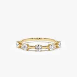 14k Five Stone Prong Setting Diamond Ring 0.50ctw