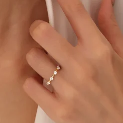 14k Five Stone Prong Setting Diamond Ring 0.50ctw