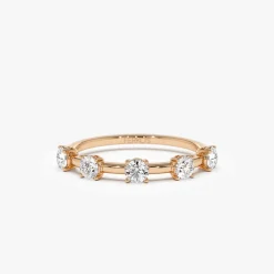 14k Five Stone Prong Setting Diamond Ring 0.50ctw
