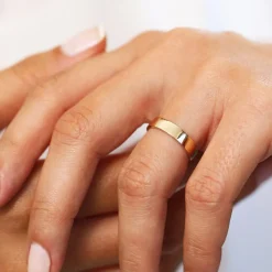 14K Flat 4MM Wedding Band