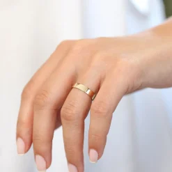 14K Flat 4MM Wedding Band