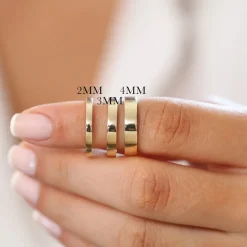 14K Flat 4MM Wedding Band