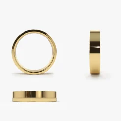 14K Flat 4MM Wedding Band