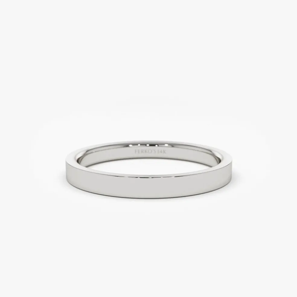 14k Flat 2MM wedding band
