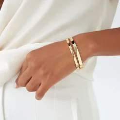 14k Flat Stackable Gold Bangle
